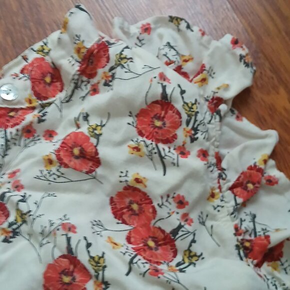 Just Living Floral Blouse - Red and White - Picture 7 of 9